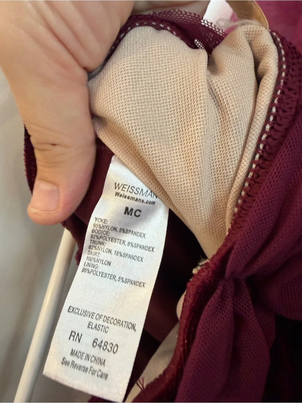 Weissman Burgundy and Gold Ballet Tutu Costume